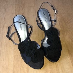 Kelly & Katie Black Strappy Heels